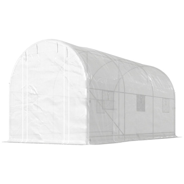 English Elm Walk-in Hoop House Tunnel Greenhouse with Uv Resistant Pe Cover and Galvanized Steel Frame T3971P433555