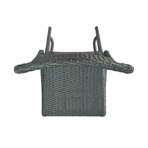 English Elm Christopher Knight Home® - 29" Outdoor PE Rattan Armless Barstools Set of 2 – Durable Woven Patio Seating with Curved Comfort Footrest Grey 59265.00GRY