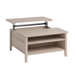 English Elm Lift-Top Coffee Table With Brown Oak Finish – Versatile Storage & Stylish Design For Small Spaces B356P367852
