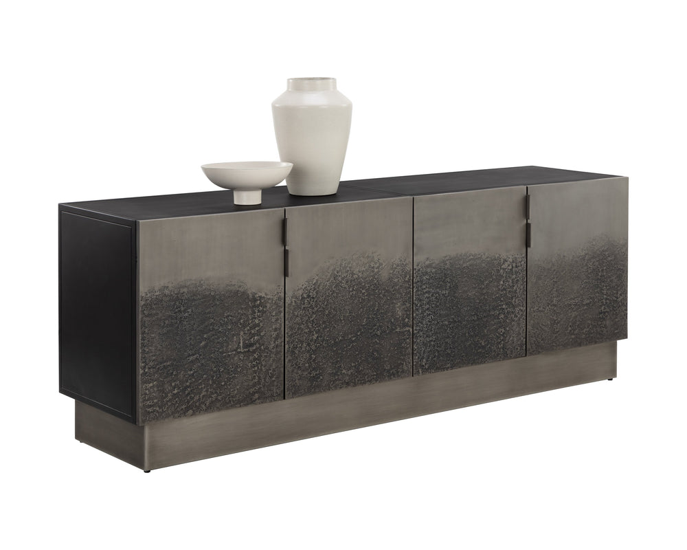 Sunpan Caddo Sideboard - Handcrafted Indian Design with Antique Nickel Doors, Stylish Storage Solution & More!