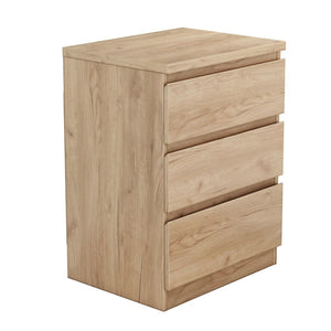 English Elm 19.7-inch Matte Finish Nightstand with Touch Release Drawers for Minimalist Bedrooms W3151P407889