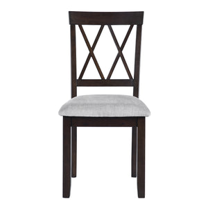 English Elm Foldable Extendable Dining Table Set with Drop Leaves and 4 Upholstered Chairs for Small Spaces Espresso N752S010617P