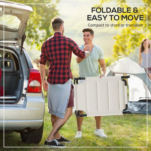 English Elm Outsunny Adjustable Outdoor Lounge Chair With Sunshade, Pillow & Folding Design For Ultimate Comfort W2225P200577-GIGA