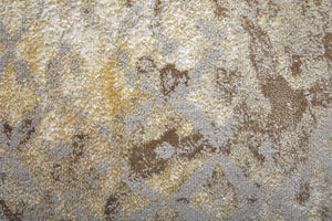 Feizy Rugs Waldor Modern Abstract Distressed Rug - Elegant High-low Pile Design In Gold, Ivory, And Gray Hues Brown,Tan,Ivory Polypropylene,Polyester 73539ncfivygldh13