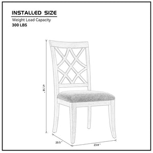 English Elm Wooden Frame Upholstered Dining Chairs Set Of 2 - Retro Mid-Century Style For Kitchen & Living Room W2582P205386-GIGA