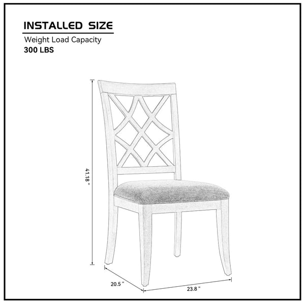 English Elm Wooden Frame Upholstered Dining Chairs Set Of 2 - Retro Mid-Century Style For Kitchen & Living Room W2582P205386-GIGA