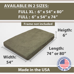English Elm Memory Foam Infused Futon Mattress Full Xl - Versatile, Washable Cover & Thick Comfort For Small Spaces B181P351992