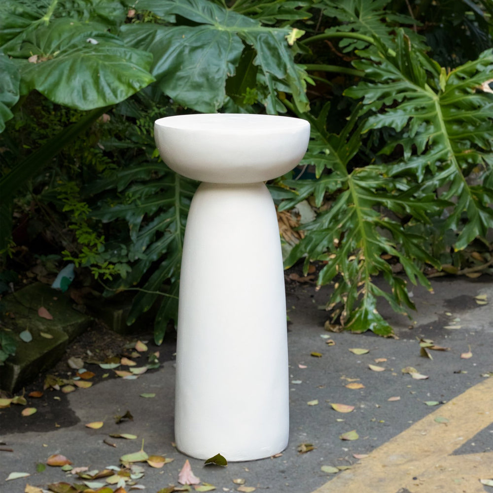 English Elm Christopher Knight Home® - Magnesium 28" White Magnesium Oxide Plant Stand — Handmade MGO Pedestal for Indoor & Outdoor Displays N772P261953W