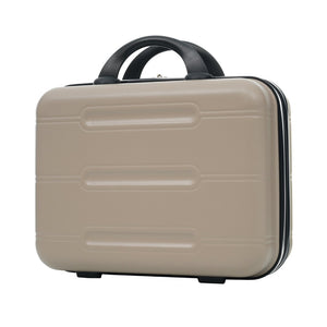 English Elm 6 Piece Hardshell Abs Travel Set with Spinner Wheels Combination Lock and Toiletry Bag Khaki N732P391465K
