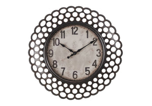 English Elm Clocks, 16" Round Dark Brown Wall Clock With Quartz Movement For Modern Home Decor & Easy Readability B2710P287097