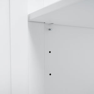 English Elm Christopher Knight Home® - 84" Double-Sink Bathroom Vanity with Quartz Countertop, Adjustable Shelves, Soft-Close Drawers & Silver Handles White N817P286004W