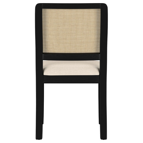 English Elm Benson Handwoven Cane Back Dining Chairs Rubberwood Set of Two Bistro Style B062P466802