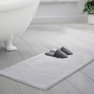 JLA Home Madison Park Signature - Bath Rug Ultra-Plush Microfiber with Quick-Dry Technology, Non-Slip Backing, OEKO-TEX Certified Comfort Silver MPS72-172