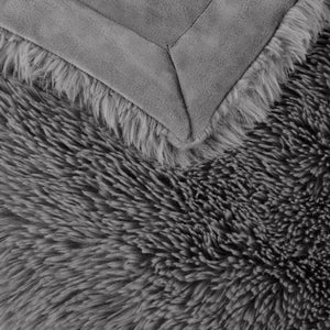 JLA Home Madison Park - Faux Fur Throw 50x60" Madison Park Haven Plush Long Faux Fur with Velvet Reverse, Machine Washable, Oeko-Tex Certified Luxe MP50-8242