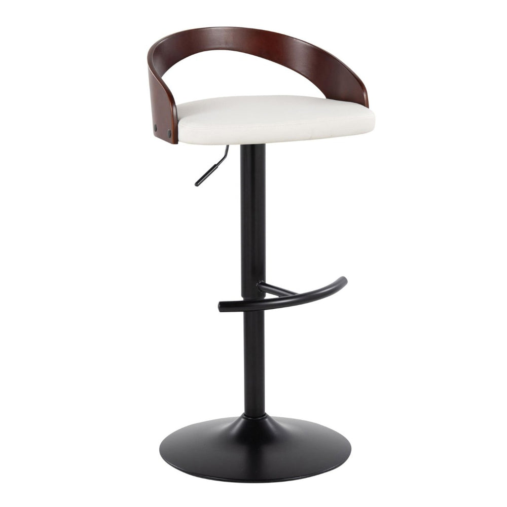 English Elm Adjustable Swivel Barstools Set of 3 Faux Leather Metal Contemporary Kitchen Bar B202S02021