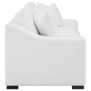 English Elm Chelan Plush Sofa and Loveseat Set with Sloped Arms for Contemporary Living Rooms B062S01791