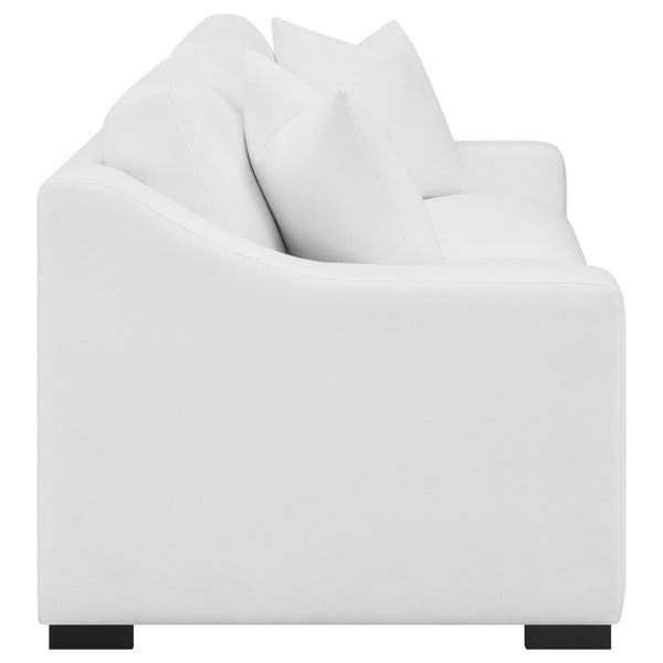 English Elm Chelan Plush Sofa and Loveseat Set with Sloped Arms for Contemporary Living Rooms B062S01791