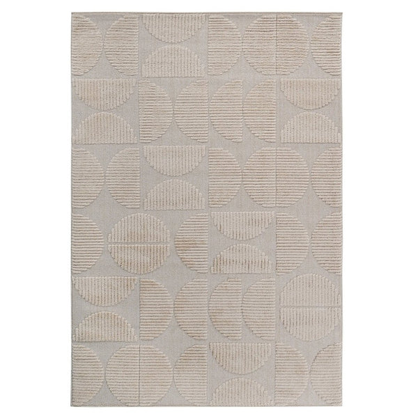 English Elm Step Collection Geometric Arch High-low Polypropylene Rug for Modern Bohemian Rooms B189P448800