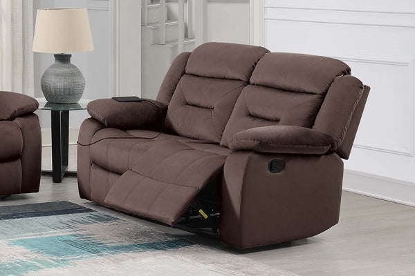 English Elm Contemporary Velvet 3 Piece Living Room Set with Tufting Pillow Arms and Usb Ports B011S02362