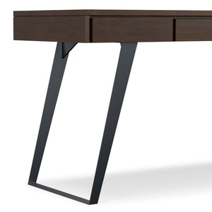 English Elm Lowry - Industrial-Style Desk In Distressed Hickory Brown With Metal Accents & Ample Storage Space B136P158878