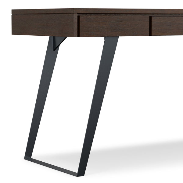 English Elm Lowry - Industrial-Style Desk In Distressed Hickory Brown With Metal Accents & Ample Storage Space B136P158878