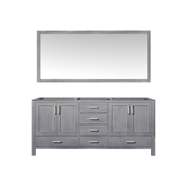 English Elm Distressed Grey Double Bath Vanity Set With Mirror, 72” W, Ample Storage & Stylish Design For Bathrooms B2731S00520