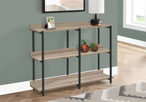 English Elm Accent Table - Contemporary Dark Taupe Console For Narrow Spaces | Stylish Storage & Display Solution B2710P218989