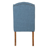 OSP Home Furnishings Jessica Tufted Wing Dining Chair Navy