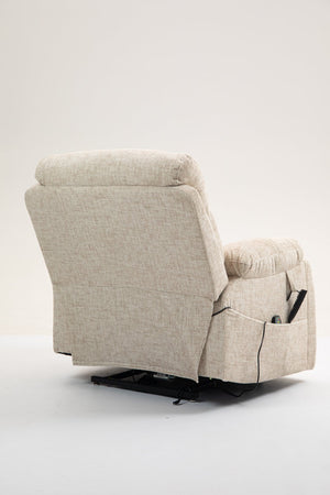 English Elm Old Oversized Electric Lift Chair With Dual Motors, Heating, Massage, And 180° Recline For Comfort W547S00053