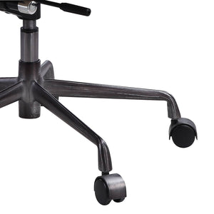 English Elm Eclarn Top Grain Leather Office Chair - Brown PU Upholstered, 360° Swivel, Adjustable Height Ergonomic Comfort B2726P256271