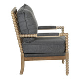 OSP Home Furnishings Fletcher Spindle Chair Charcoal