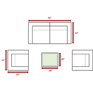 English Elm Fully Assembled Rattan 4-Piece Outdoor Sofa Set With Plush Cushions For Ultimate Comfort & Style B120S00185