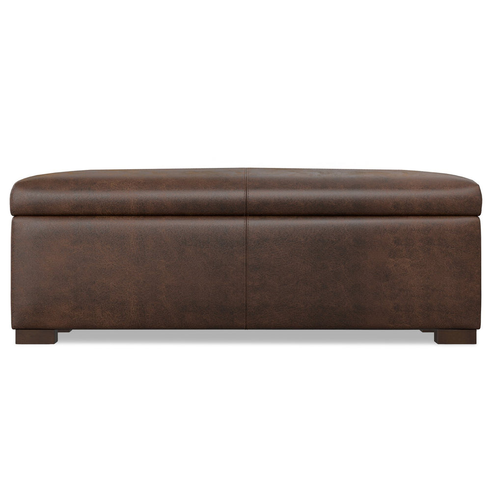 English Elm Gabbie Rectangular Storage Ottoman - Stylish Upholstered Footstool With Hidden Storage & Comfort B136P252695