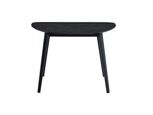 English Elm Real Black Rectangular Dining Table with 19mm Wood Top, Rubber Wood Legs, 100lb Capacity, 26" Clearance B2726P281886