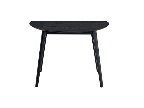 English Elm Real Black Rectangular Dining Table with 19mm Wood Top, Rubber Wood Legs, 100lb Capacity, 26" Clearance B2726P281886