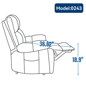 English Elm Beige Chenille Power Lift Recliner Dual Motor Massage Heat 350 Lb Capacity Beige W1803P264021