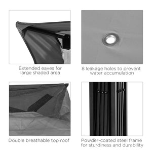 English Elm Outsunny 11' X 11' Instant Pop-Up Canopy With Removable Netting For Backyard Events & Outdoor Fun W2225P200730-GIGA