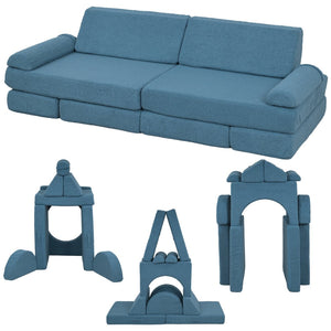 English Elm Qaba 12 Piece Modular Foam Toddler Play Sofa Set for Creative Playroom Fun W2225P249708