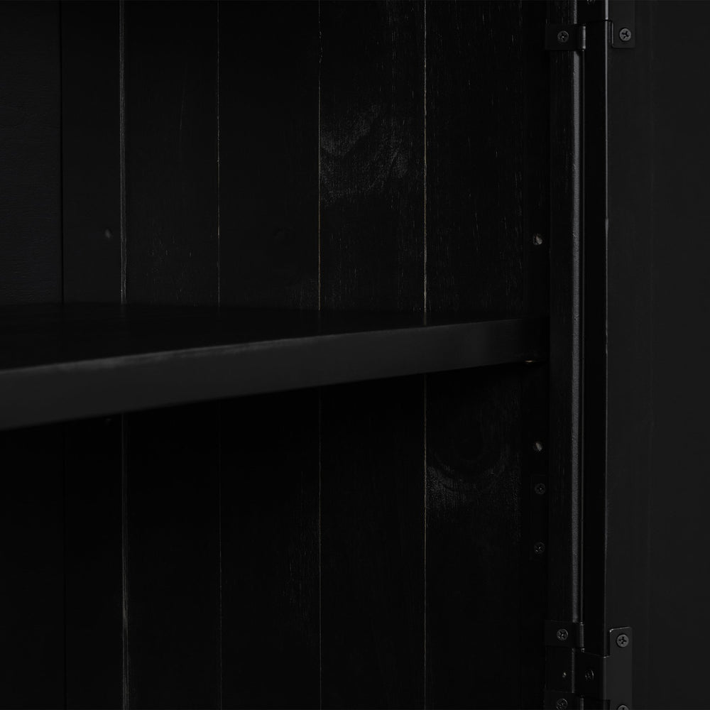 English Elm U_STYLE 40" Modern Accent Cabinet with Unique Door Design, Adjustable Shelf, 99 lb Capacity, Versatile N711P210623B