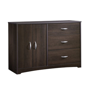 English Elm Dresser, Versatile Brown-Finish Storage Solution For Compact Spaces – Stylish & Functional Design B356P367895