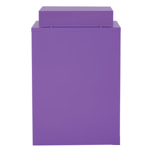OSP Home Furnishings Metal File Cabinet Purple