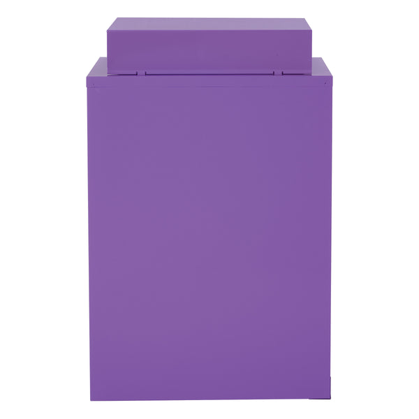 OSP Home Furnishings Metal File Cabinet Purple