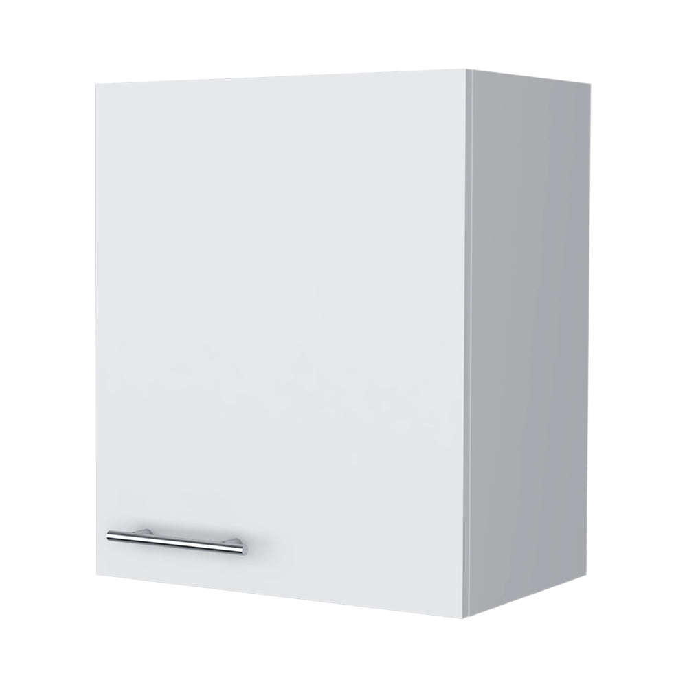 English Elm So- So- Hi Wall Cabinet Melamine One Door White - Compact 2-Shelf Wall-Mounted Kitchen Organizer B128P237140