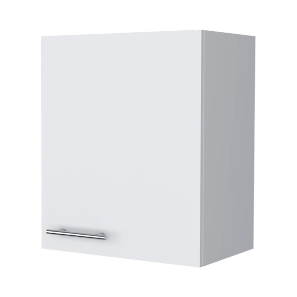English Elm So- So- Hi Wall Cabinet Melamine One Door White - Compact 2-Shelf Wall-Mounted Kitchen Organizer B128P237140