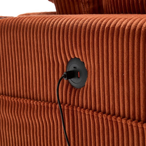 English Elm United Cozy Cloud Sleeper Sofa & Chaise Lounge Chair With Usb, Cup Holders & Adjustable Backrest W1568S00164-GIGA