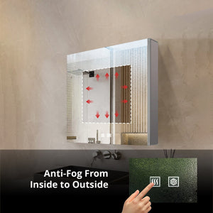 English Elm Corsica Frameless Led Medicine Cabinet with Defogger for Modern Bathrooms B2731P477795