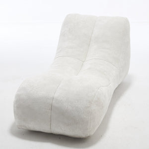 English Elm Creative Bean Bag Sofa Chair with Plush Superfiber Cover and Soft Foam Filling for Luxe Comfort White W1996P266258