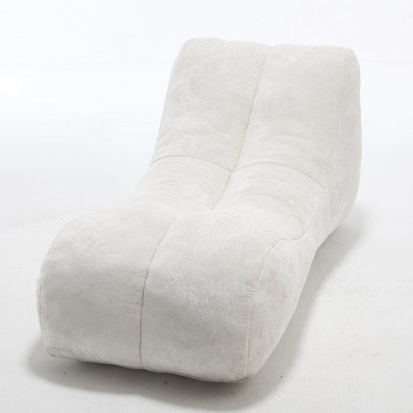 English Elm Creative Bean Bag Sofa Chair with Plush Superfiber Cover and Soft Foam Filling for Luxe Comfort White W1996P266258