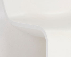 Sunpan Odyssey Lounge Chair - Sculptural Concrete Design for Modern Indoor and Covered Outdoor Spaces White