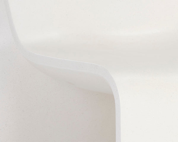 Sunpan Odyssey Lounge Chair - Sculptural Concrete Design for Modern Indoor and Covered Outdoor Spaces White